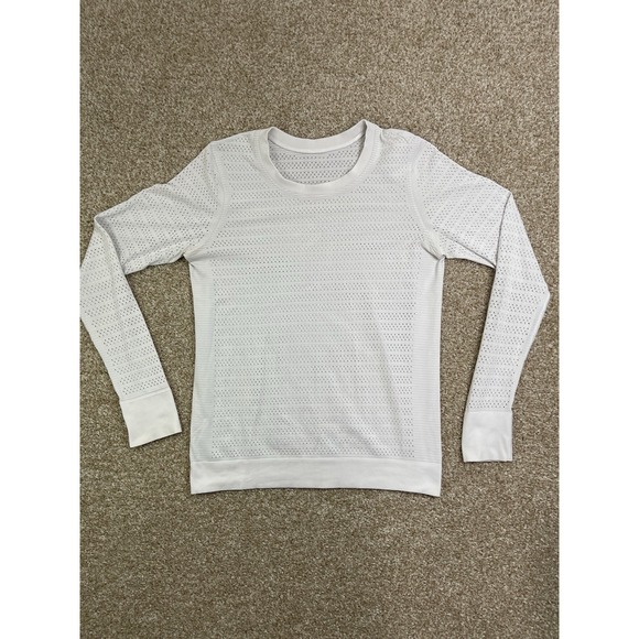 Lululemon Breeze Long Sleeve White Breathable Shirt 6 - Picture 2 of 9